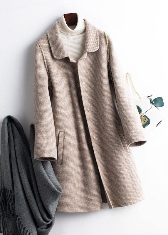 WW | Revers Taschen Mode Trenchcoat rosa Karomuster Boxjacken