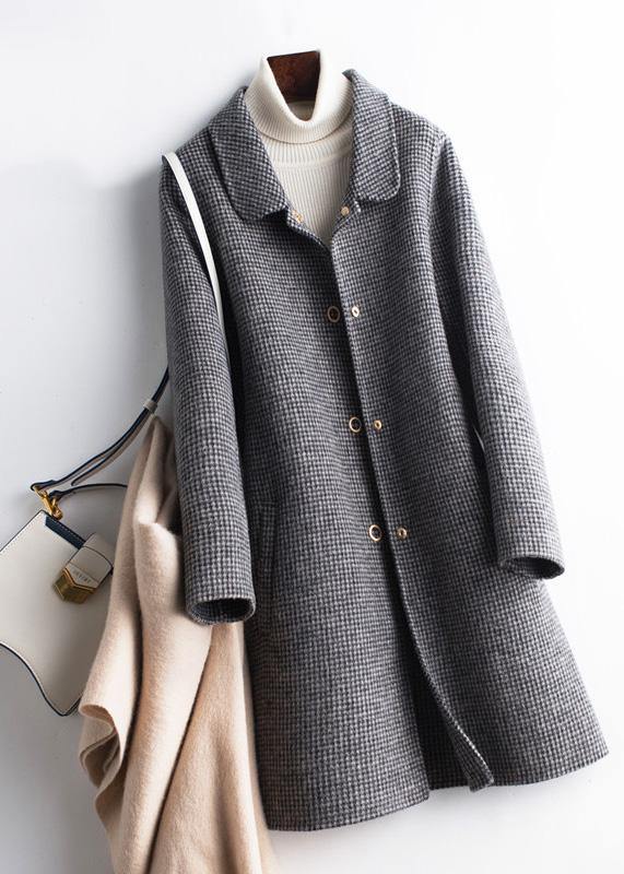 WW | Revers Taschen Mode Trenchcoat rosa Karomuster Boxjacken