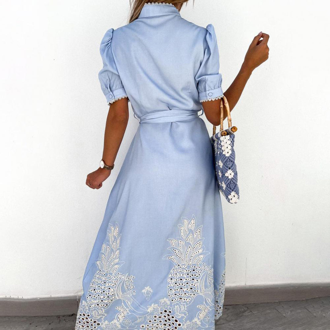 WW - Elegantes besticktes Sommerkleid