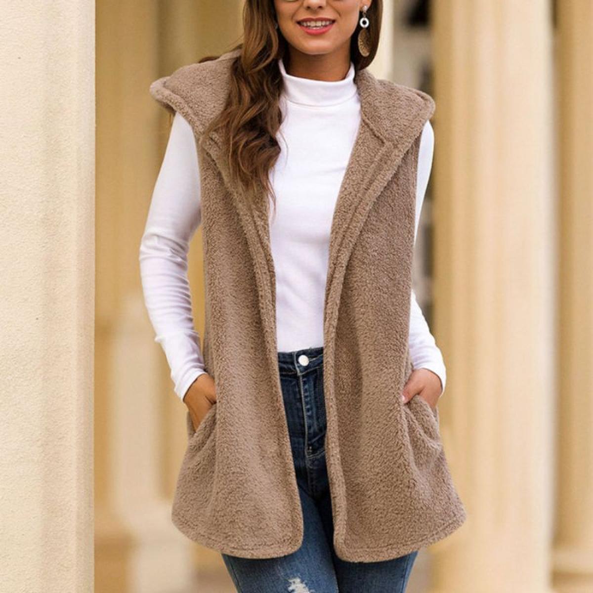 WW | Ärmellose Frühlings Fleece Jacke