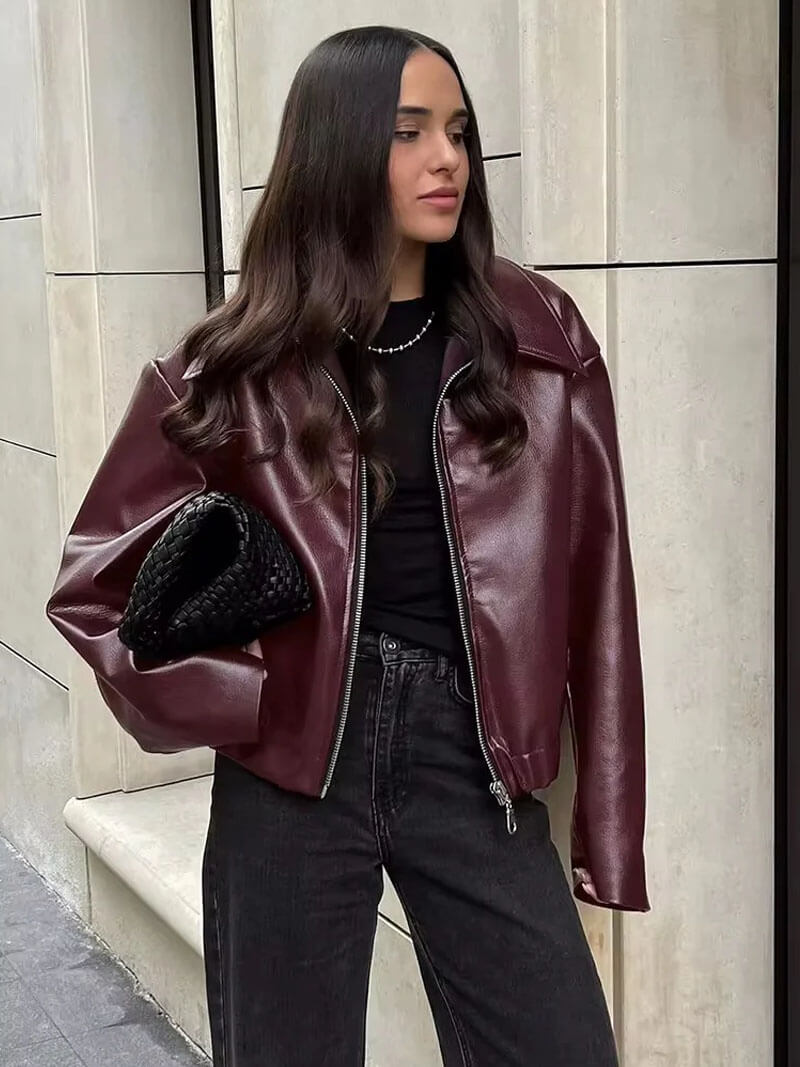 WW | Plus Size Leather Jacket for Women