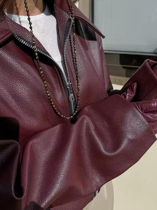 WW | Plus Size Leather Jacket for Women