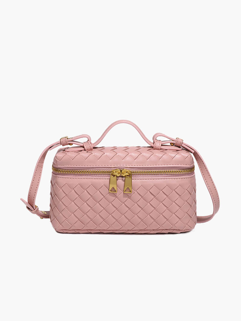WW | Leather Shoulder Bag for Women - elegant with golden details, versatile