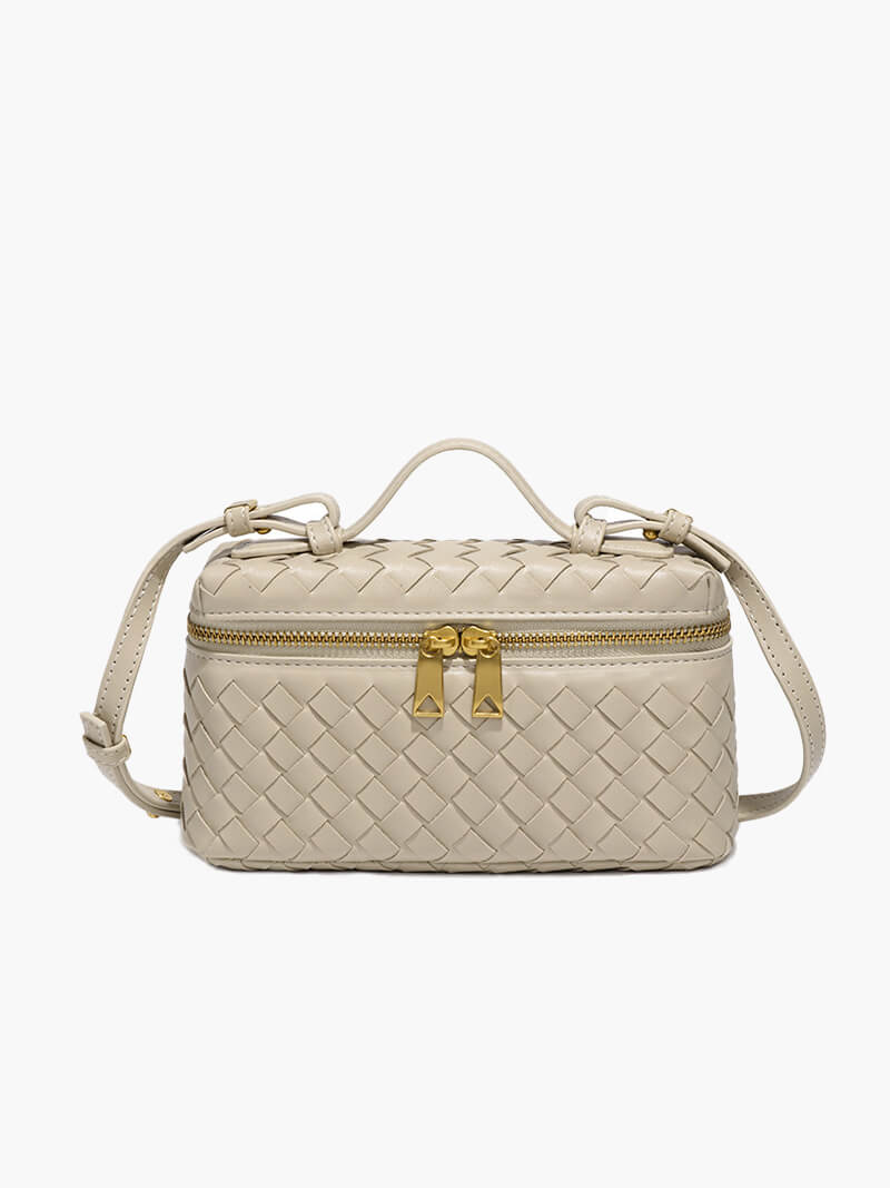 WW | Leather Shoulder Bag for Women - elegant with golden details, versatile