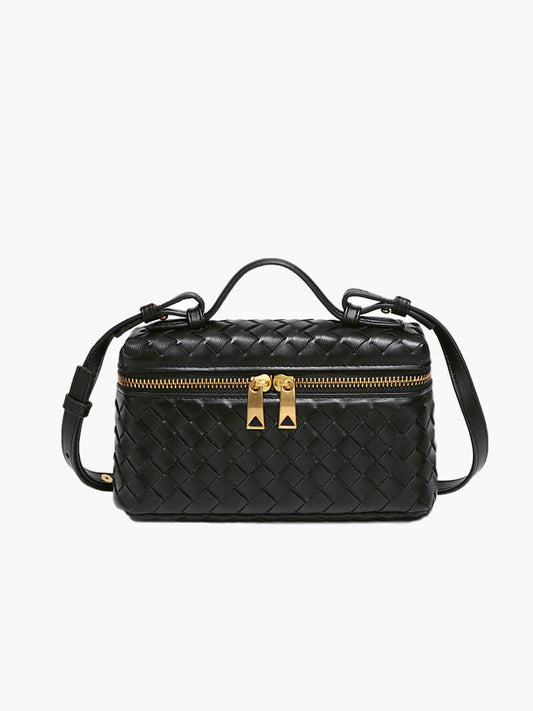 WW | Leder Umhängetasche Damen - elegant mit goldenen Details, vielseitig