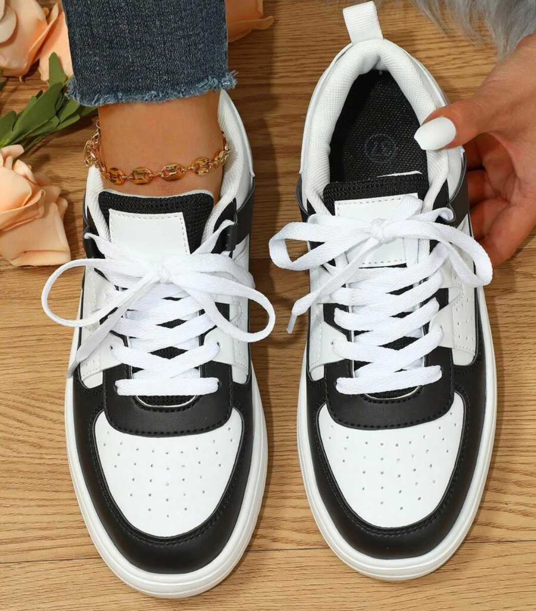 WW | Pastellfarbene Colorblock-Sneaker mit Chunky-Sohle für Frauen