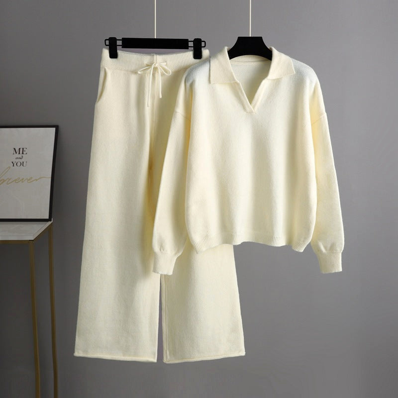 WW | Women's Knitted Jumper and Trousers Set