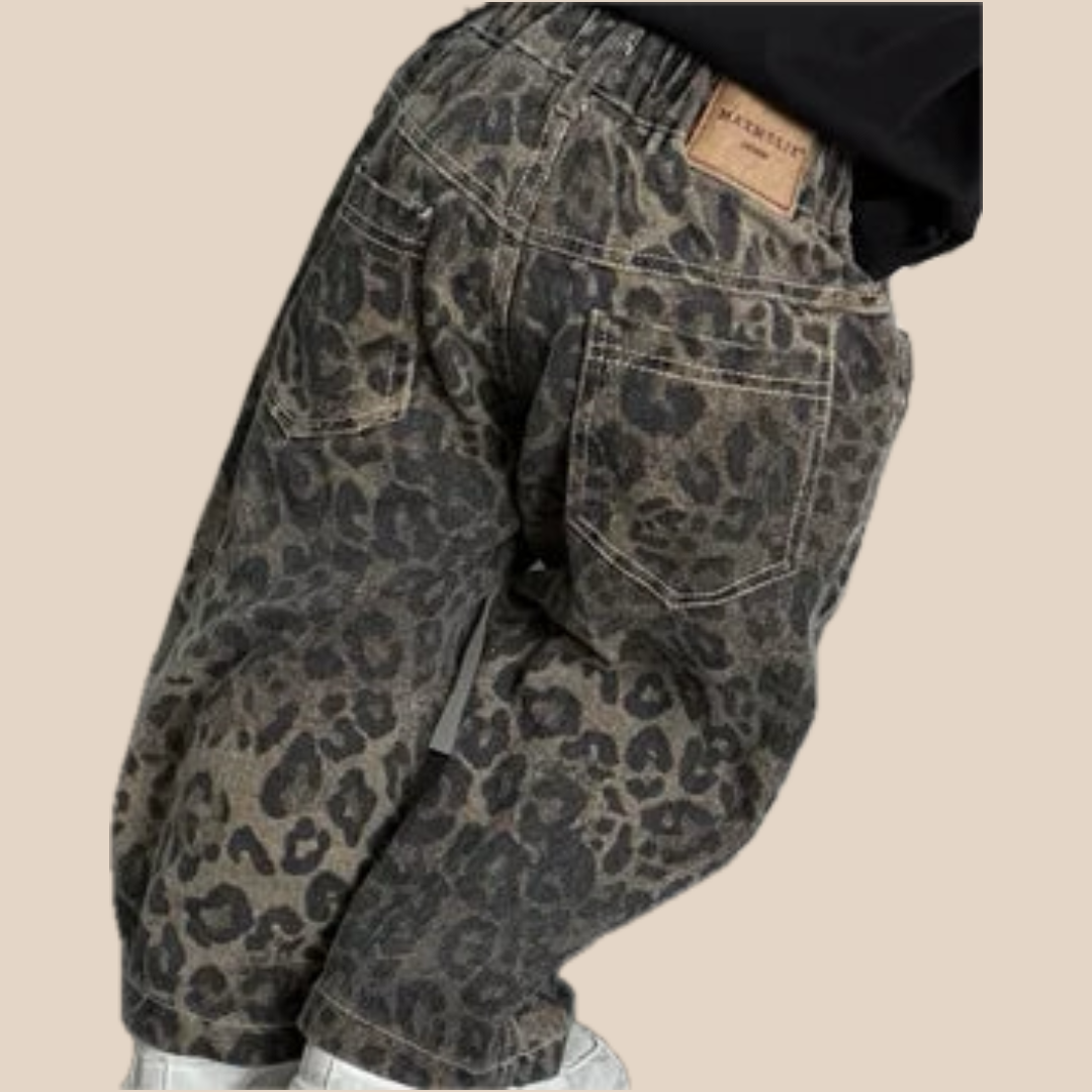 WW | Leopard Print for Kids - Black Cotton, Comfortable and Durable
