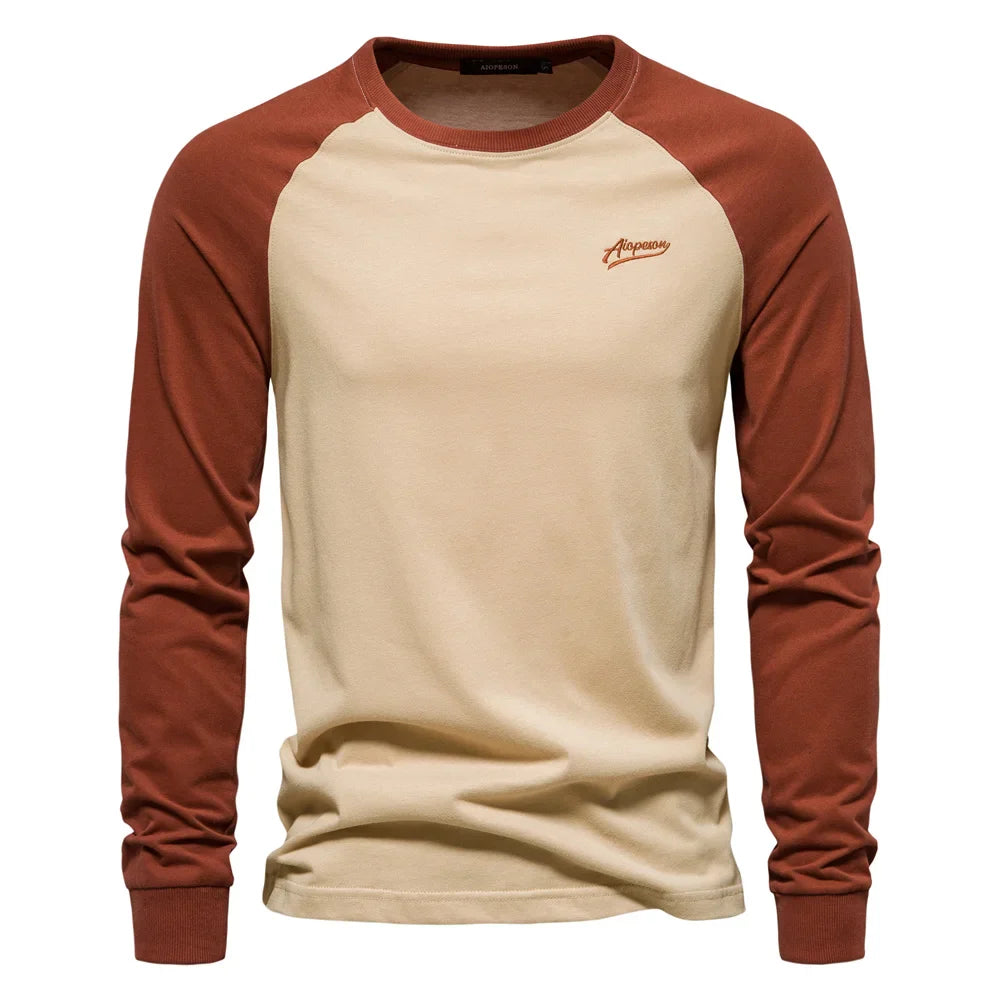 WW | Langarmshirt - Lässiges T-Shirt mit Kontrastärmeln
