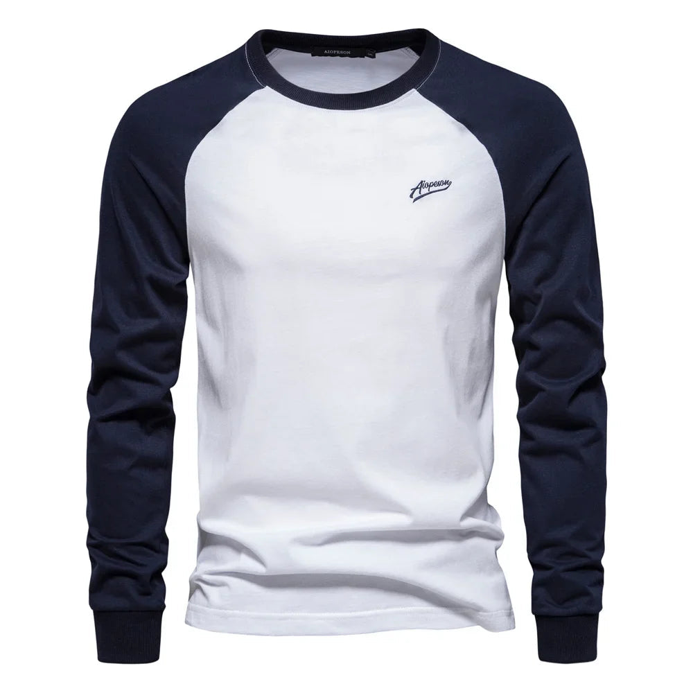 WW | Langarmshirt - Lässiges T-Shirt mit Kontrastärmeln