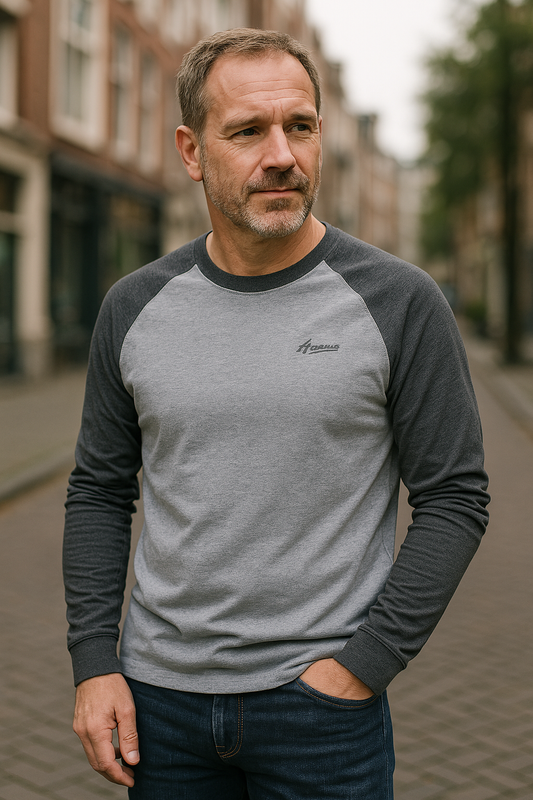 WW | Langarmshirt - Lässiges T-Shirt mit Kontrastärmeln