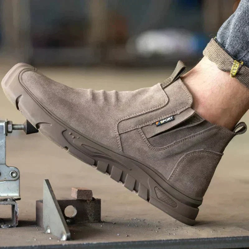 WW | Suede Slippers Elastic Inserts Robust Rubber Sole