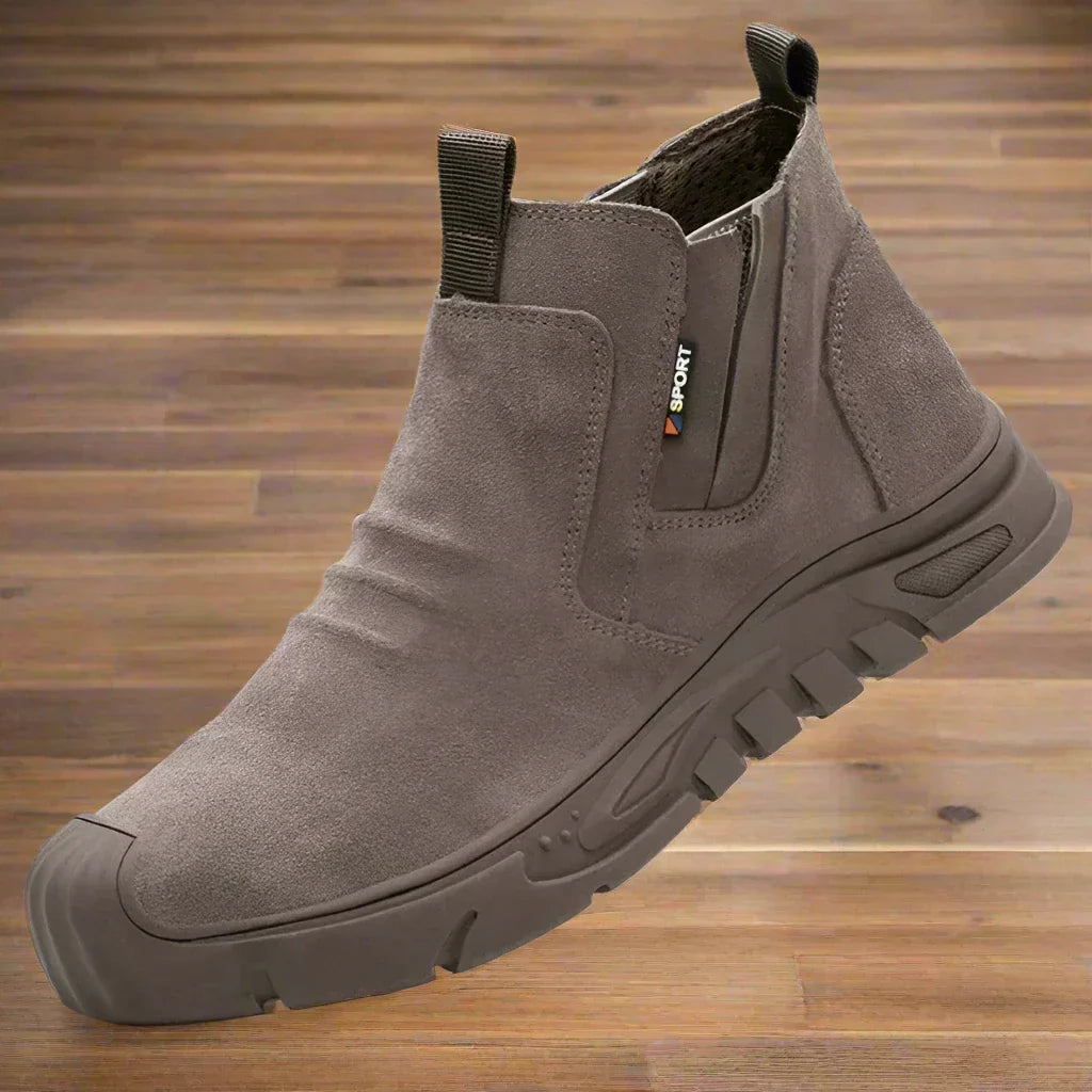 WW | Suede Slippers Elastic Inserts Robust Rubber Sole