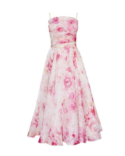 WW | Asymmetric dress with printed belt