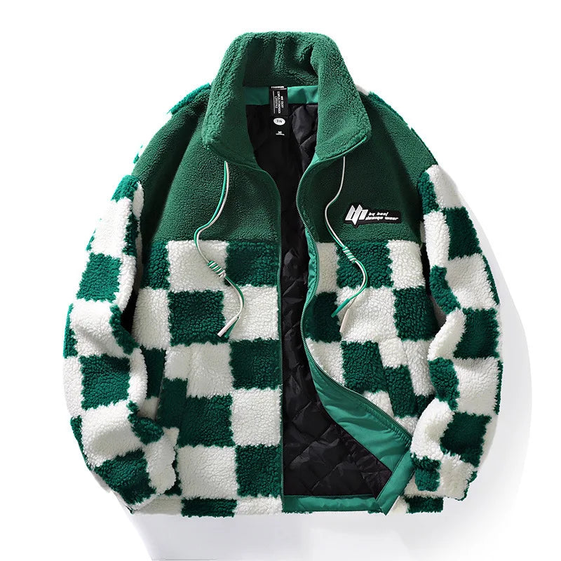 WW | Auffällige Karomuster Fleecejacke