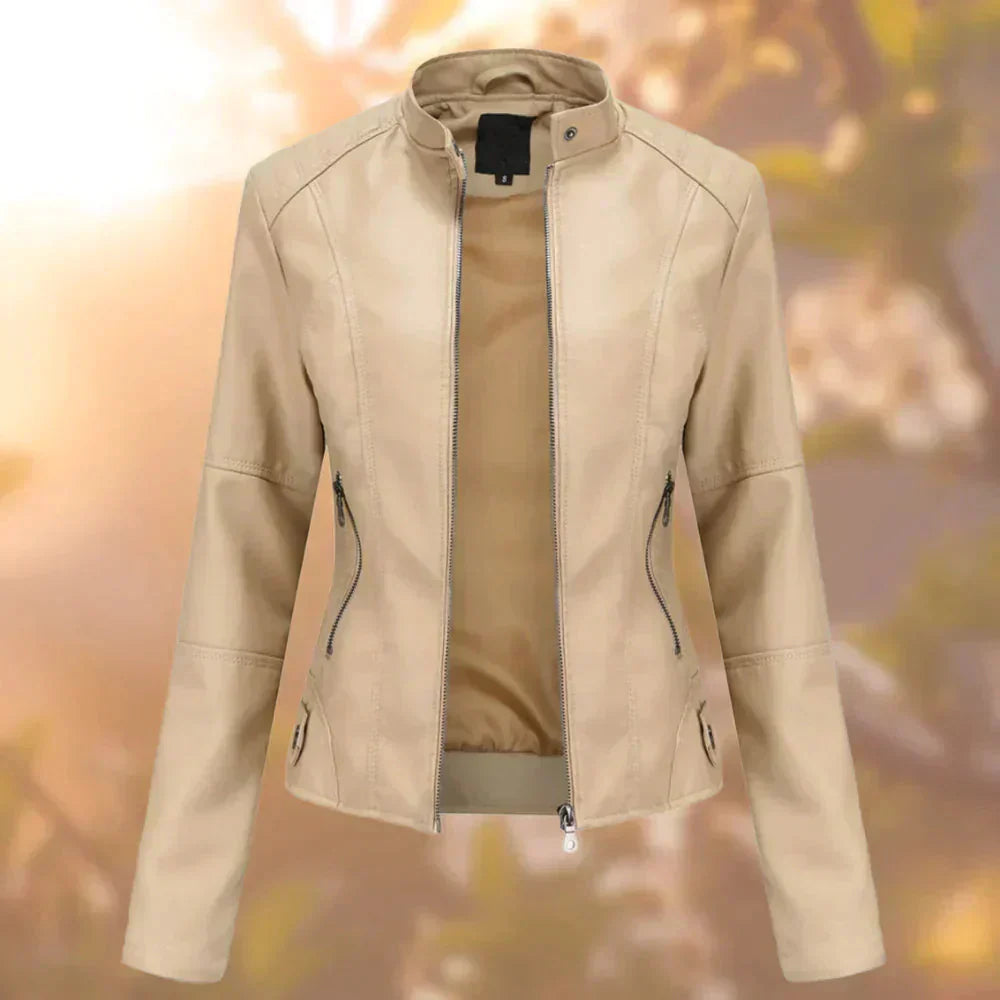 WW | Elegante stylische Lederjacke für Damen