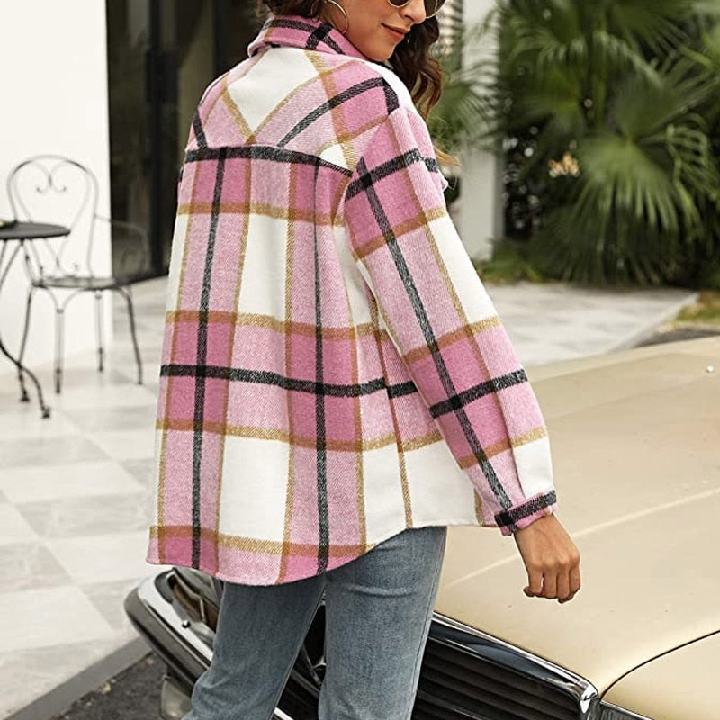 WW | Karierte Jacke mit Taschen