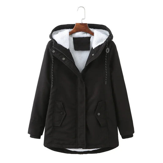 WW | Damen Parka Jacke mit Kapuze und warmem Futter