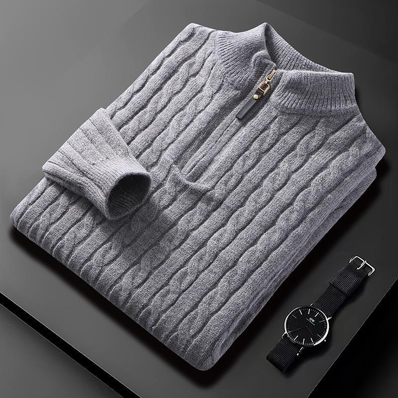 WW | Stilischer Herren-Reißverschluss-Pullover