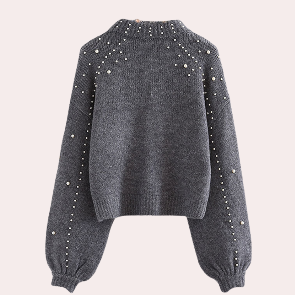 WW | Stylish Women's Sweater with Pearls