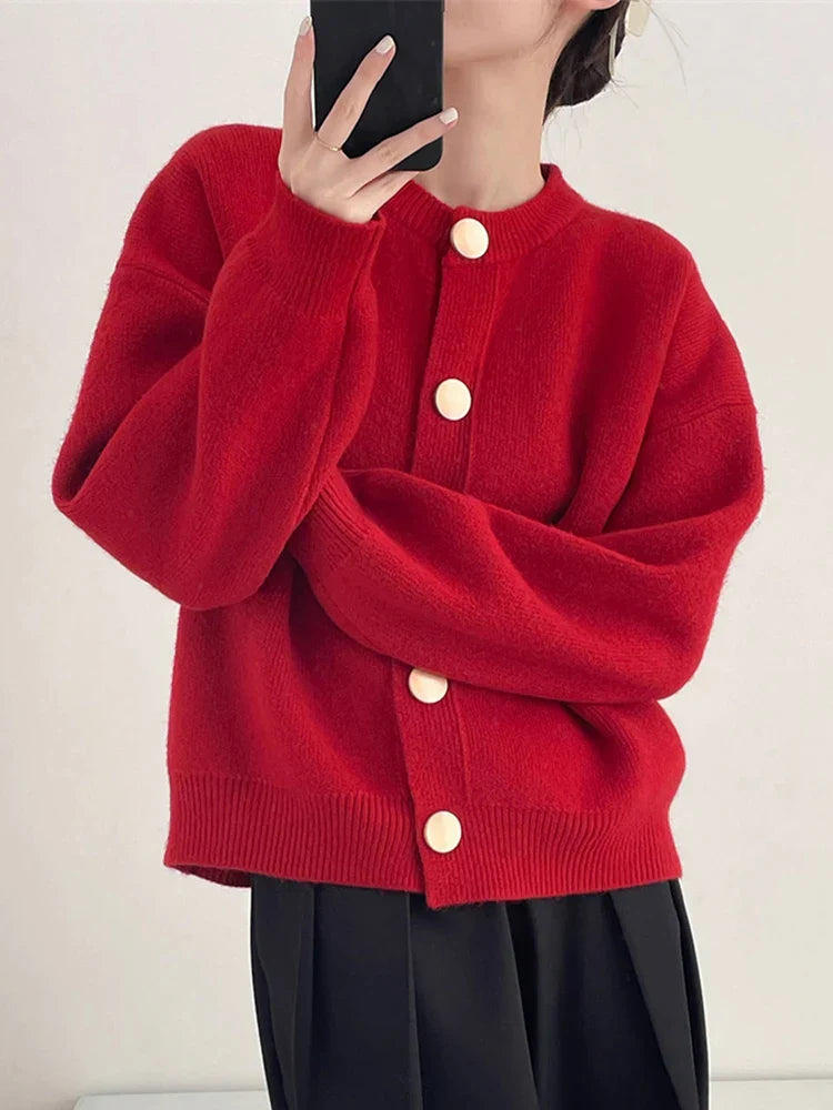 WW | Women's Long Cardigan with Round Neck