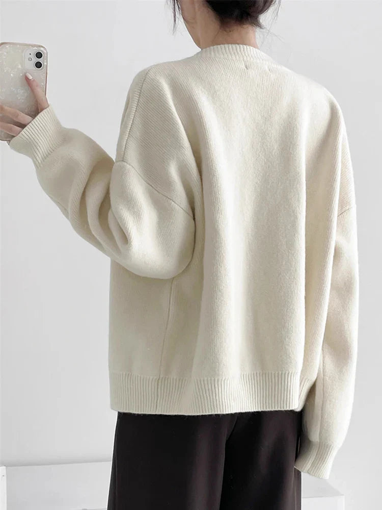 WW | Women's Long Cardigan with Round Neck
