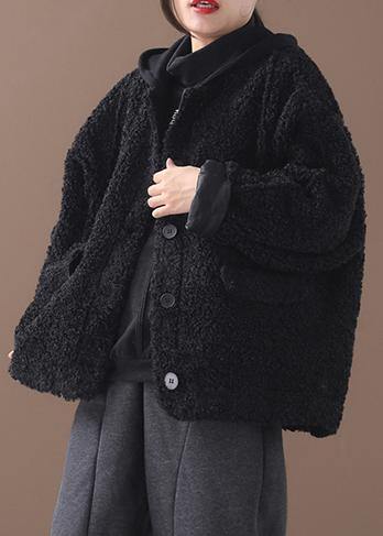 WW | Black Plus Size Coats Women Shape Winter Patchwork Hooded Jackets