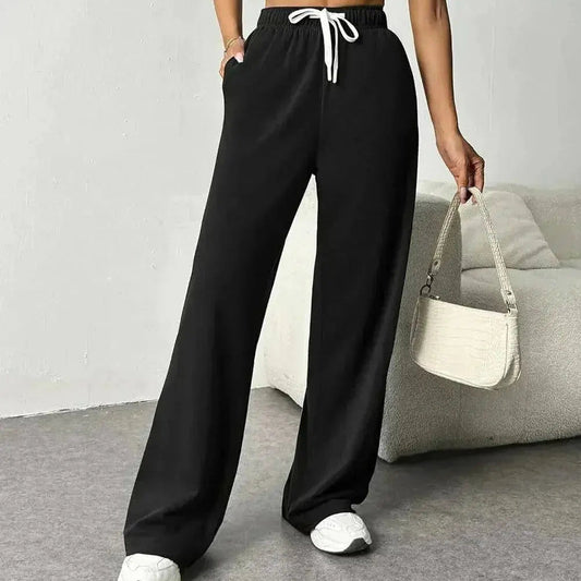 WW | Stylische Jogginghose Damen mit Weitem Bein und Elastischem Bund