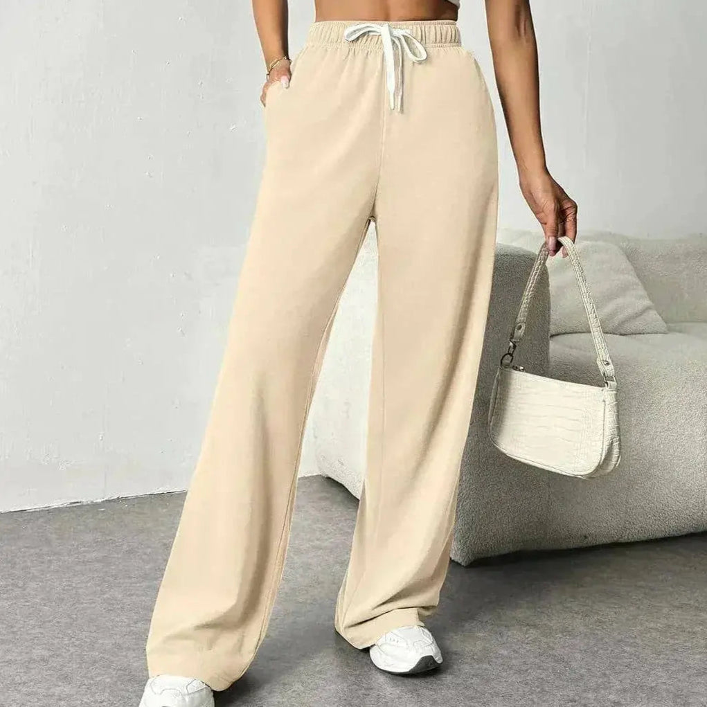 WW | Stylische Jogginghose Damen mit Weitem Bein und Elastischem Bund