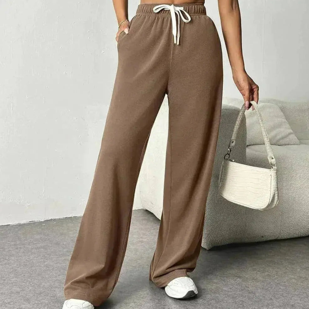 WW | Stylische Jogginghose Damen mit Weitem Bein und Elastischem Bund