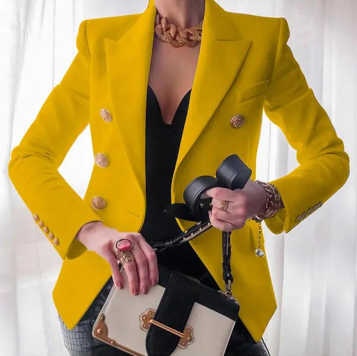 WW | Stylischer Luxus Blazer mit Thermischer Fütterung