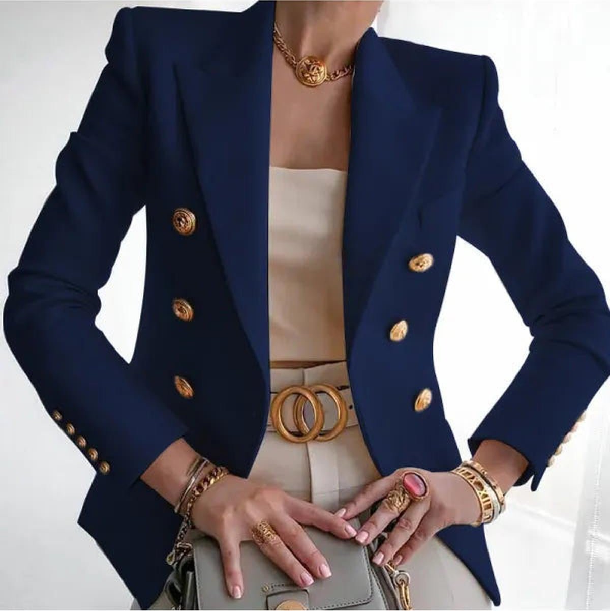 WW | Stylischer Luxus Blazer mit Thermischer Fütterung