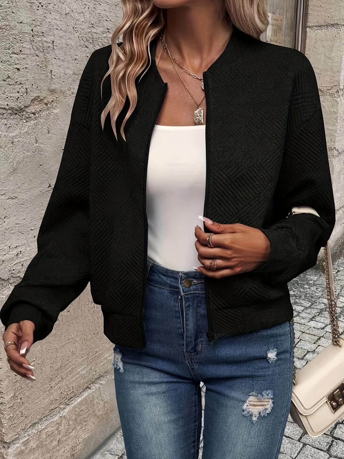 WW | Stylische Damen Zip up Jacke Für Herbstmode