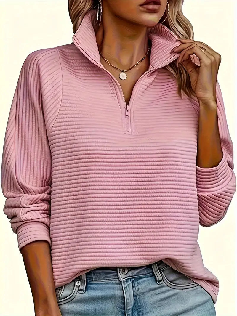 WW | Stylish Women's Zip-Up Sweater for Cozy Autumn Fashion