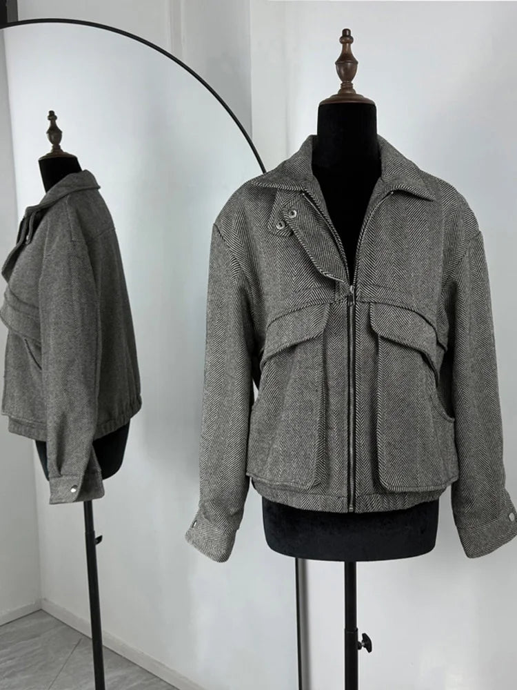 WW | Herbstmantel - Stilvoller & Bequemer Mantel mit Hoher Taille und Reißverschluss für Kühlere Tage
