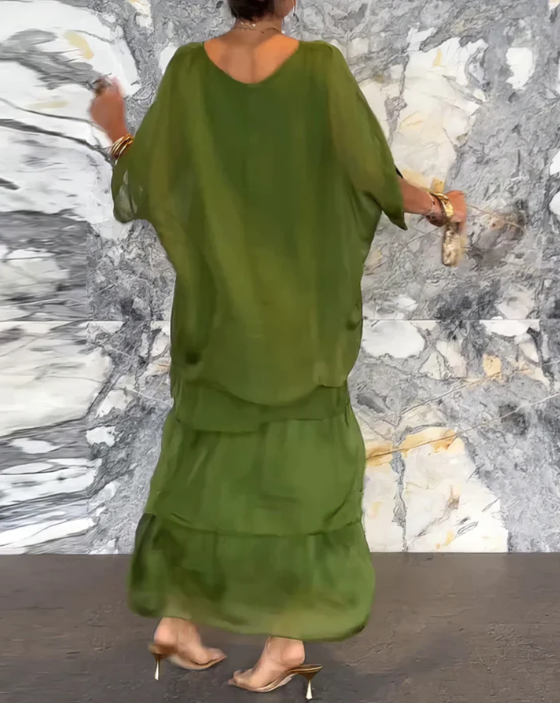WW | Maxi Kleid Mit Weitem Rundhalsausschnitt