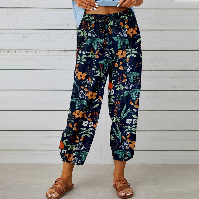 WW - Sommerhose mit elastischer Taille und Druckmuster