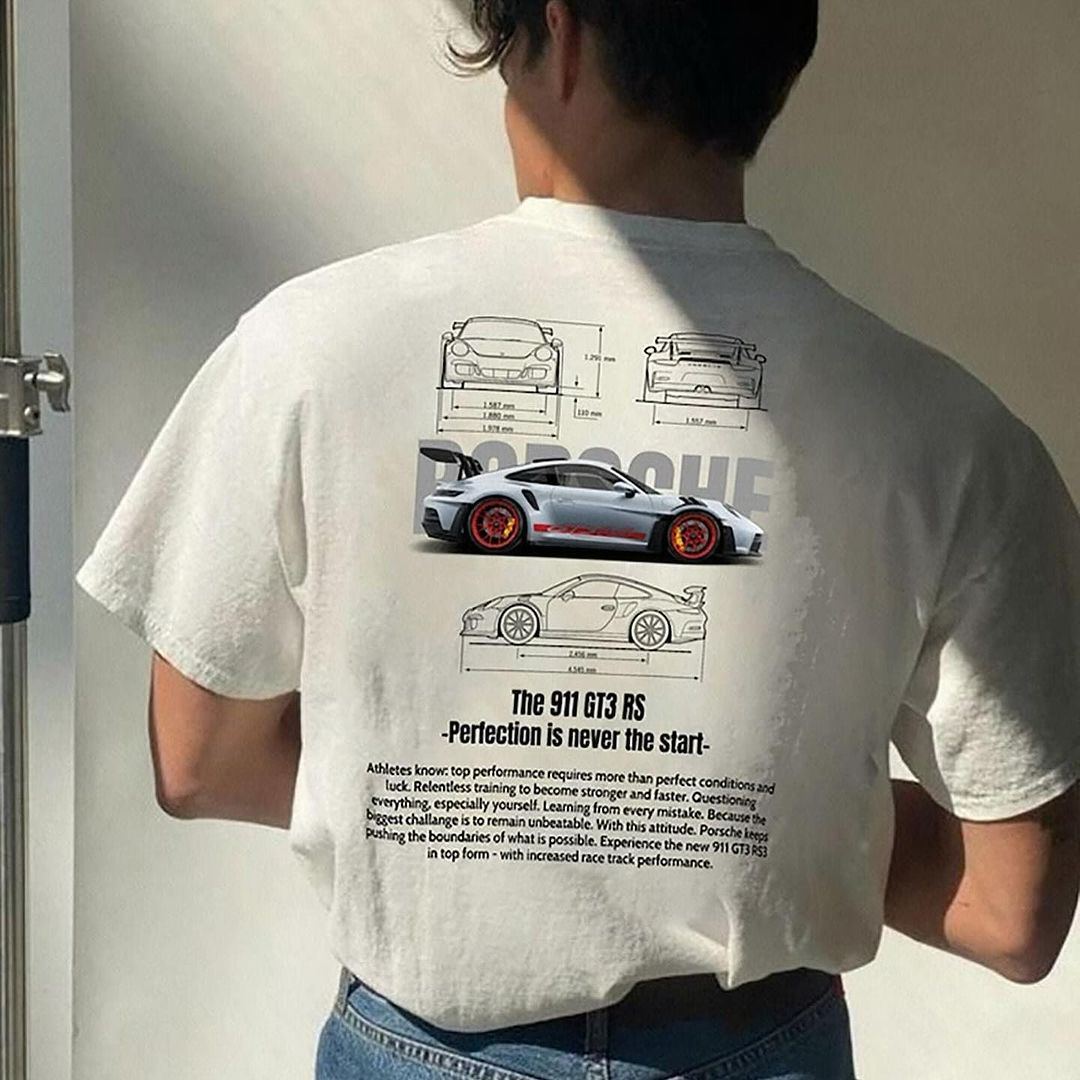 WW | Autoprint Übergröße Shirts Herrenbekleidung