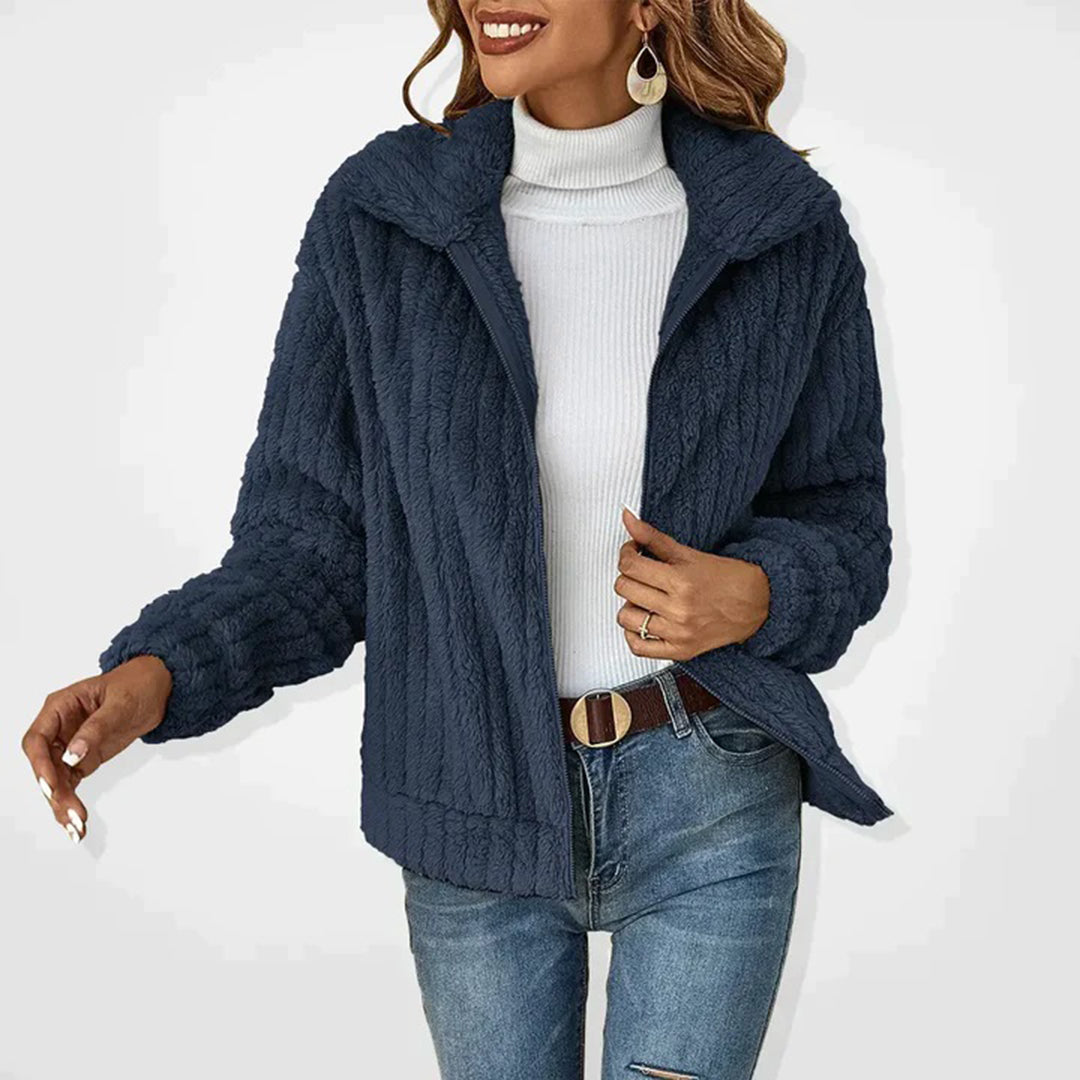 WW | Warme Sherpa-Jacke mit Reißverschluss