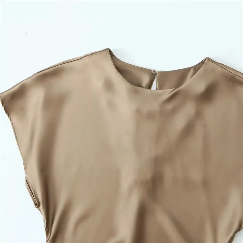 WW | Elegante Satin-Midikleid