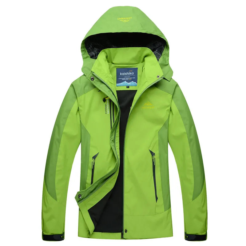 WW | Waterproof Windbreaker Jacket with Sporty Hood Design