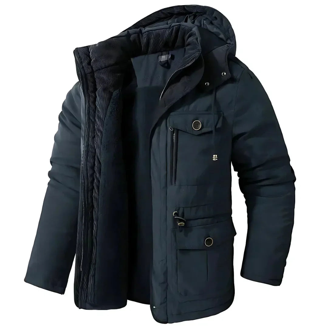 WW | Herren Wintermantel Wind & Wasserdicht Outdoor Mantel