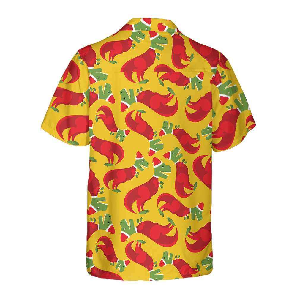 WW | T Rex Im Weihnachtsmannkostüm Hawaiihemd, Lustiges Weihnachtshemd, Bestes Geschenk Für Weihnachten