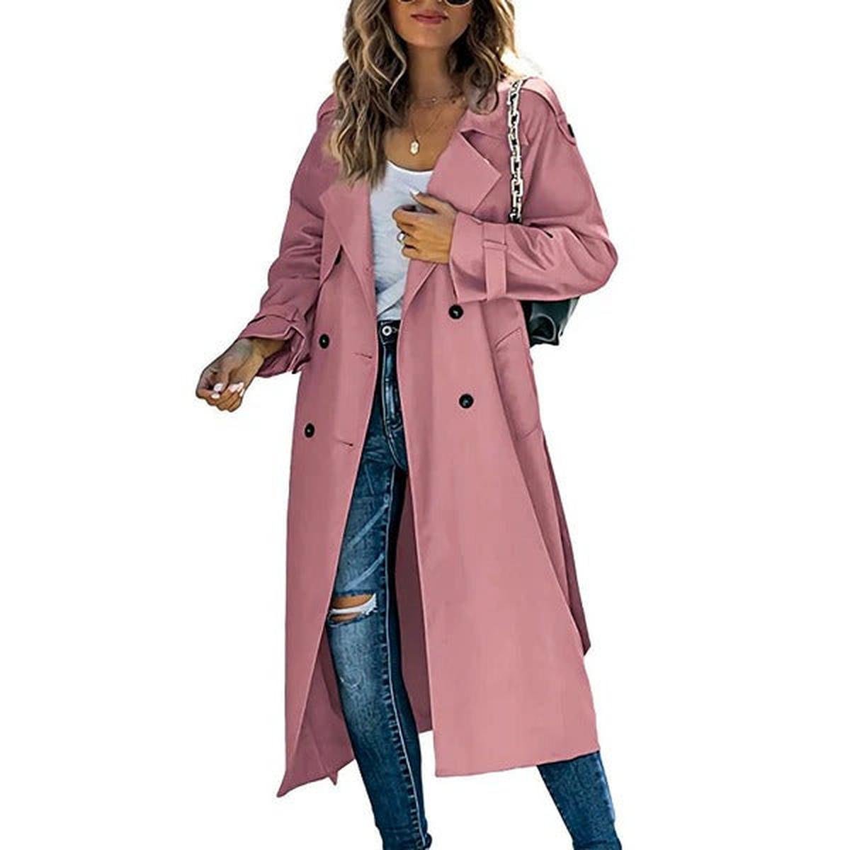 WW | Maßgeschneiderter Doppelreihiger Trenchcoat Für Frauen