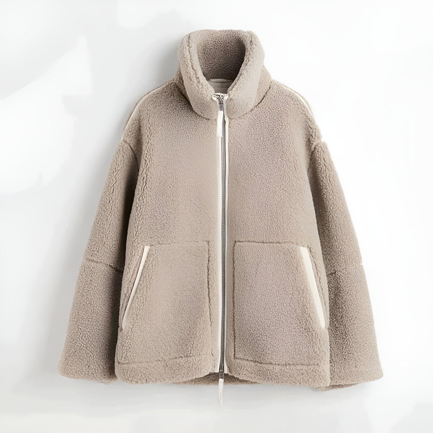 WW | Fleece Jacke Pelz Übergröße Jacke Damen Winterjacke