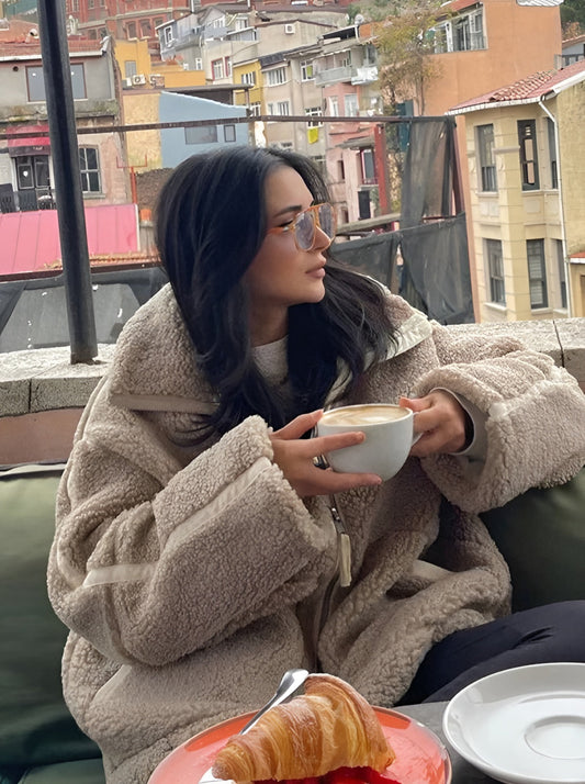 WW | Fleece Jacke Damen Übergröße Warme Winter Fleecejacke mit Reißverschluss