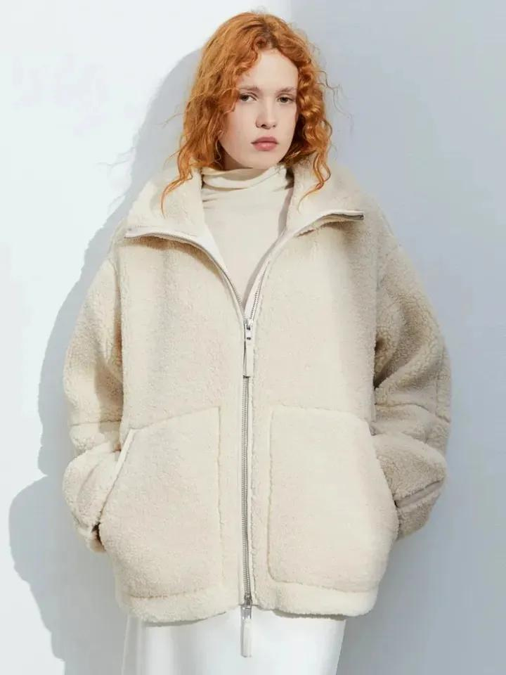 WW | Jacke Warm Reißverschluss Fleece Jacke Damen Winterjacken & Mäntel