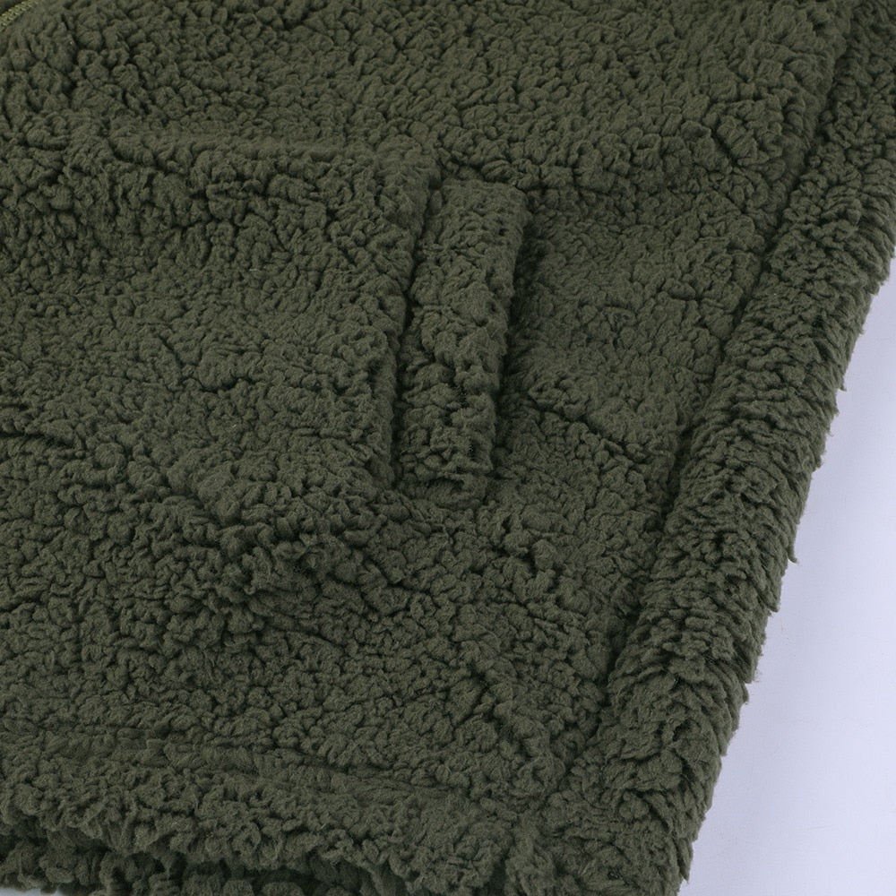 WW | Weste Reißverschluss Winter Flauschige Weste Damen Fleecejacke