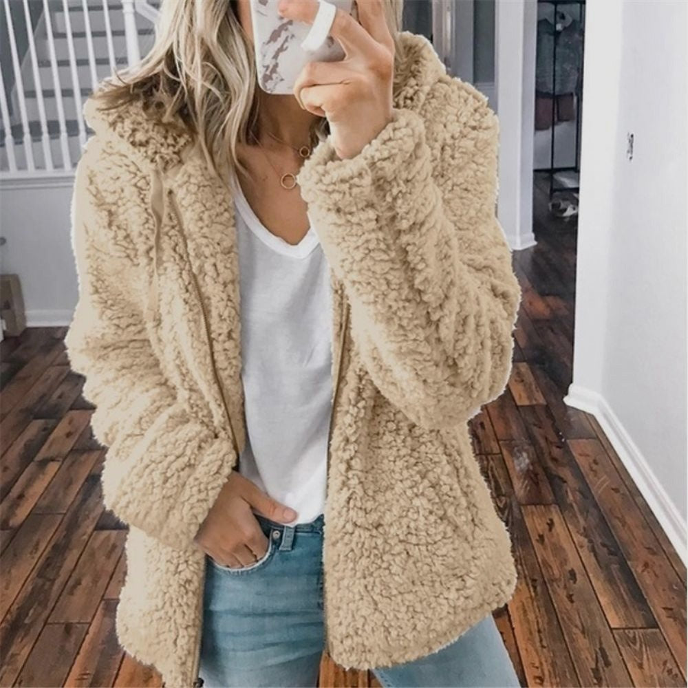 WW | Weste Reißverschluss Winter Flauschige Weste Damen Fleecejacke