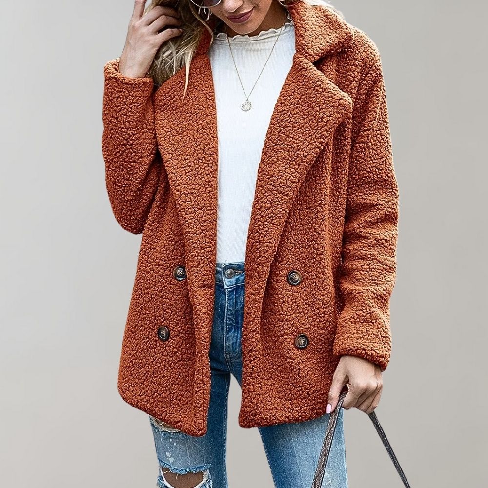 WW | Gemütlich Doppelreiher Winterjacke Damenjacke